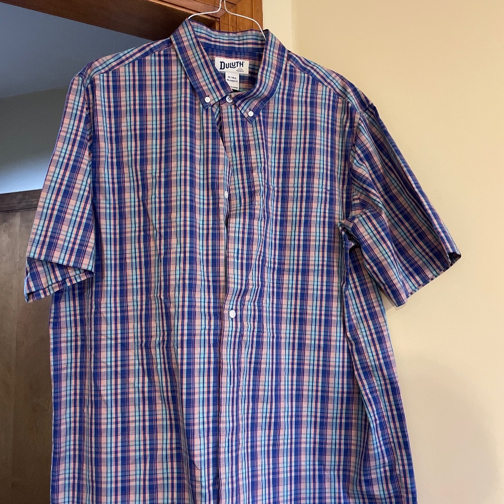 Duluth short sleeved plaid button down